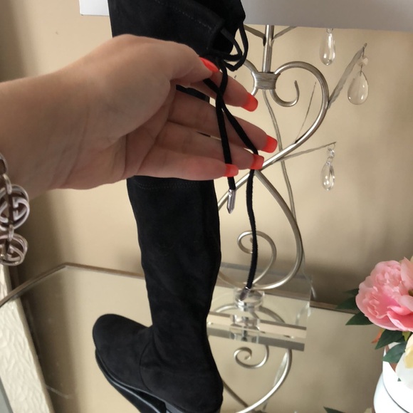 MARC FISHER Black Flat Over the Knee Boots - Picture 5 of 14